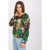 Love Lace Women's Long Sleeve Pattern Blouse in Green