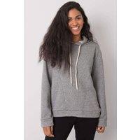 Love Lace Women's Everyday Hooded Long Sleeve Sweatshirt in Grey | Size: Large