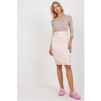 Love Lace Women's Pencil Cut Skirt With Lined Zip in Pink | Size: 42