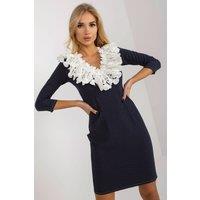 Love Lace Women's Cocktail Pencil Cut Pea Fabric Lace Zip Dress in Blue | Size: 36