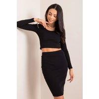 Love Lace Women's Cotton Skirt Without Clasp for Everyday Wear Style 174594 in Black | Size: Large/XL