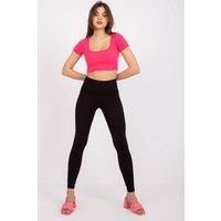 Love Lace Women's Sport Leggings Wide Elastic Waistband in Black | Size: Small