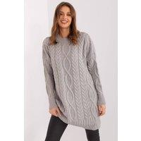 Love Lace Women's Textured Mini Long Sleeve Casual Dress in Grey