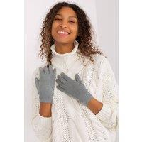 Love Lace Women's Insulated Touchscreen Gloves with Embroidered Flower & Patches in Grey | Size: Large/XL