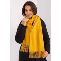 Love Lace Women's Soft Warm Long Scarf with Decorative Tassels for Winter in Yellow