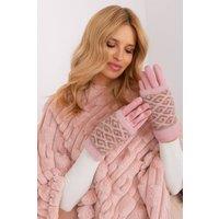 Love Lace Women's Touchscreen Insulated Smooth Gloves With Removable Knit Lining Flower in Pink | Size: Large/XL