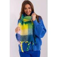 Love Lace Women's Colorful Plaid Tassel Polyester Scarf for Fall Winter Wrap in Blue
