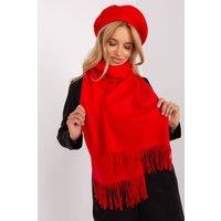 Love Lace Women's Extra Cozy Warm Long Scarf With Decorative Tassels For Winter in Red