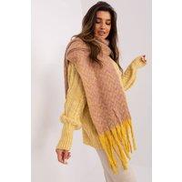 Love Lace Women's Long Geometric Pattern Scarf with Tassels for Fall Winter in Pink