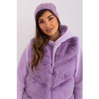 Love Lace Women's Warm Winter Soft Cashmere Beanie Hat with Rhinestone Detail in Violet