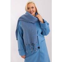 Love Lace Women's Smooth Polyester Tassel Scarf for Fall & Winter Warmth in Blue