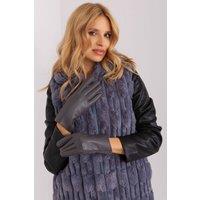 Love Lace Women's Elegant Touchscreen Gloves with Embroidered Flower Index Finger in Grey | Size: Large/XL
