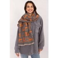 Love Lace Women's Geometric Tassel Viscose Scarf Soft Modern Shawl Lightweight in Grey