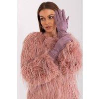 Love Lace Women's Elegant Touchscreen Gloves Embroidered Flower Two Material Thumb Index in Violet | Size: Large/XL