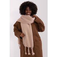 Love Lace Women's Soft Polyester Tassel Scarf Long Wrap for Fall Winter Wear in Beige
