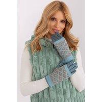 Love Lace Women's Smooth Embroidered Flower Touchscreen Insulated Pull Off-Glove in Green | Size: S/M