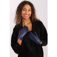 Love Lace Women's Elegant Touchscreen Gloves with Embroidered Flower on Index Finger in Blue | Size: Large/XL
