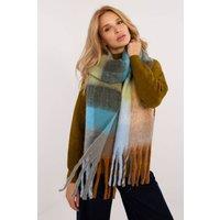 Love Lace Women's Elegant Long Polyester Check Scarf with Decorative Tassels