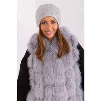 Love Lace Women's Warm Cozy Winter Cashmere Beanie Hat with Decorative Rhinestones in Grey