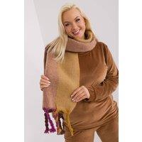 Love Lace Women's Autumn Winter Striped Tassel Decorative Long Polyester Scarf in Yellow