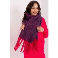 Love Lace Women's Long Geometric Pattern Fringed Polyester Scarf for Autumn Winter in Blue