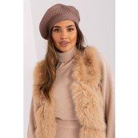 Love Lace Women's Beret Hat Classic Wool Feel French Style Winter Beret Cap in Brown