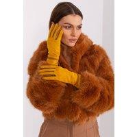 Love Lace Women's Elegant Touchscreen Knit Gloves with Braided Wrist Straps in Yellow | Size: Large/XL