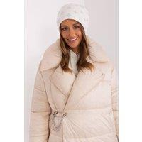 Love Lace Women's Warm Winter Cashmere Beanie Hat with Rhinestone Decoration Style in White