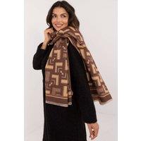 Love Lace Women's Viscose Geometric Pattern Tassel Scarf Long Soft Modern Wrap in Brown