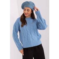 Love Lace Women's Classic Felt Beret Hat Warm Stylish Headwear for Everyday Wear in Blue