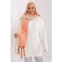 Love Lace Women's Long Striped Tassel Polyester Scarf for Autumn Winter Wrap in Orange