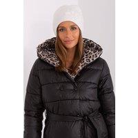 Love Lace Women's Warm Winter Cashmere Beanie Hat with Rhinestone Detail Trim in White