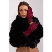 Love Lace Women's Touchscreen Elegant Gloves with Embroidered Flower Detail in Red | Size: Large/XL