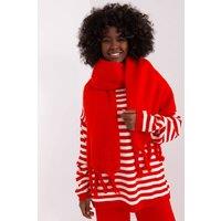 Love Lace Women's Long Smooth Polyester Scarf with Tassel Fringe Wrap Shawl in Red