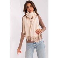 Love Lace Women's Warm Long Winter Scarf with Decorative Tassels & Soft Knit in Beige