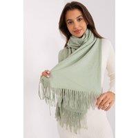 Love Lace Women's Warm Long Scarf Green with Decorative Tassels for Winter