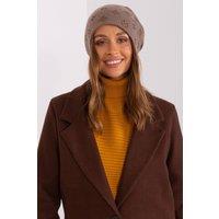 Love Lace Women's Warm Winter Cashmere Beanie Hat with Decorative Rhinestones Cozy in Brown