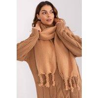 Love Lace Women's Long Smooth Polyester Scarf with Soft Tassels for Winter Wear in Brown