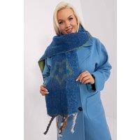 Love Lace Women's Autumn Winter Striped Tassel Long Scarf in Soft Polyester in Blue