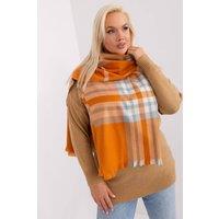 Love Lace Women's Plaid Long Polyester Scarf for Fall Winter Warmth Wrap Style in Orange