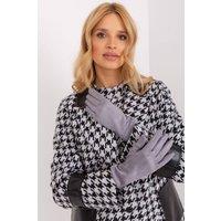 Love Lace Women's Elegant Insulated Touchscreen Gloves with Embroidered Flower Phone in Grey | Size: Large/XL