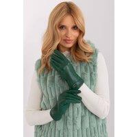 Love Lace Women's Elegant Insulated Touchscreen Gloves with Embroidered Flower Finger in Green | Size: Large/XL