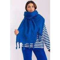Love Lace Women's Long Smooth Polyester Tassel Scarf for Fall Winter Wear in Blue