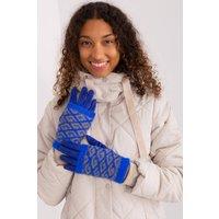 Love Lace Women's Smooth Touchscreen Knit Insulated Gloves with Removable Lining Flower in Blue | Size: S/M