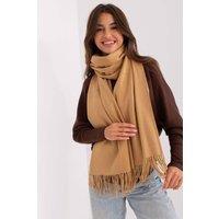 Love Lace Women's Warm Long Winter Scarf with Decorative Tassels & Soft Cozy Feel in Camel