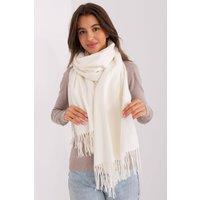 Love Lace Women's Warm Long Winter Tassel Scarf for Cozy Cold Weather Soft Knit in White