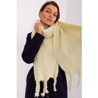 Love Lace Women's Smooth Polyester Scarf with Tassels for Fall Winter Wear in Cream