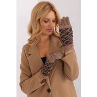 Love Lace Women's Smooth Knit Insulated Removable Touchscreen Gloves Flower Index in Beige | Size: Large/XL