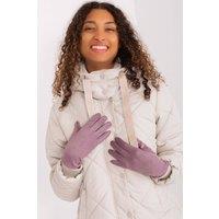 Love Lace Women's Elegant Insulated Touchscreen Gloves with Embroidered Flower Soft in Violet | Size: Large/XL
