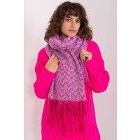 Love Lace Women's Long Geometric Pattern Tassel Scarf Polyester for Fall Winter in Pink